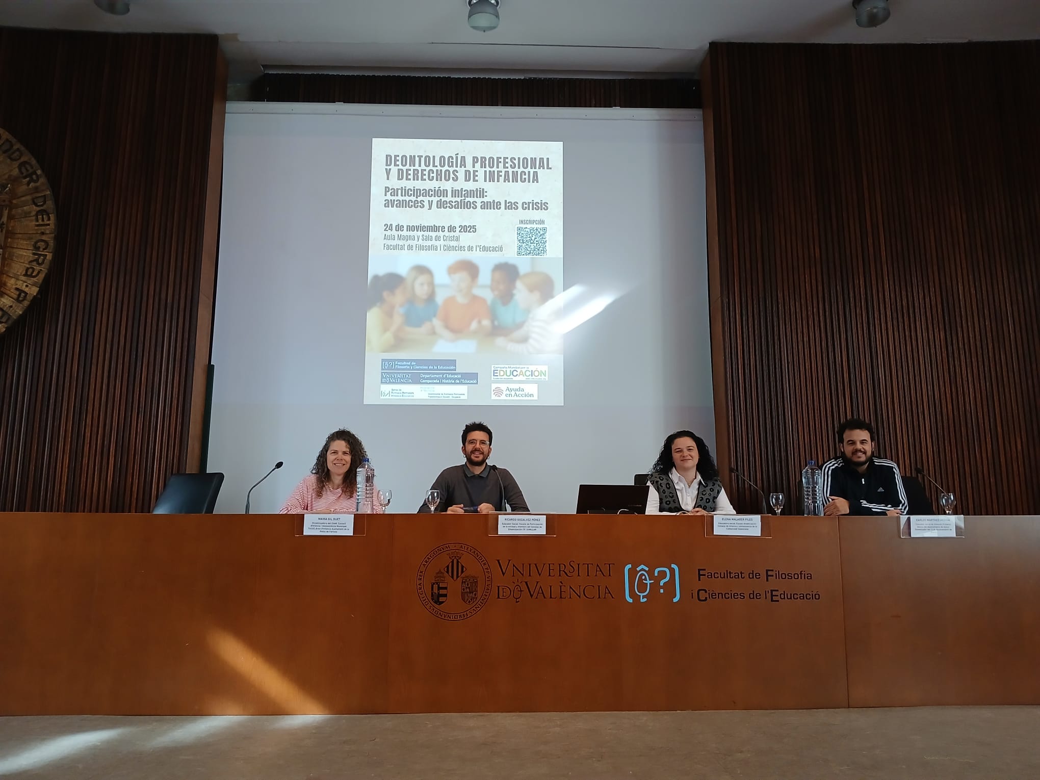 SOMLLAR EN LAS JORNADAS SOBRE PARTICIPACIÓN INFANTIL DE LA UNIVERSITAT DE VALÈNCIA